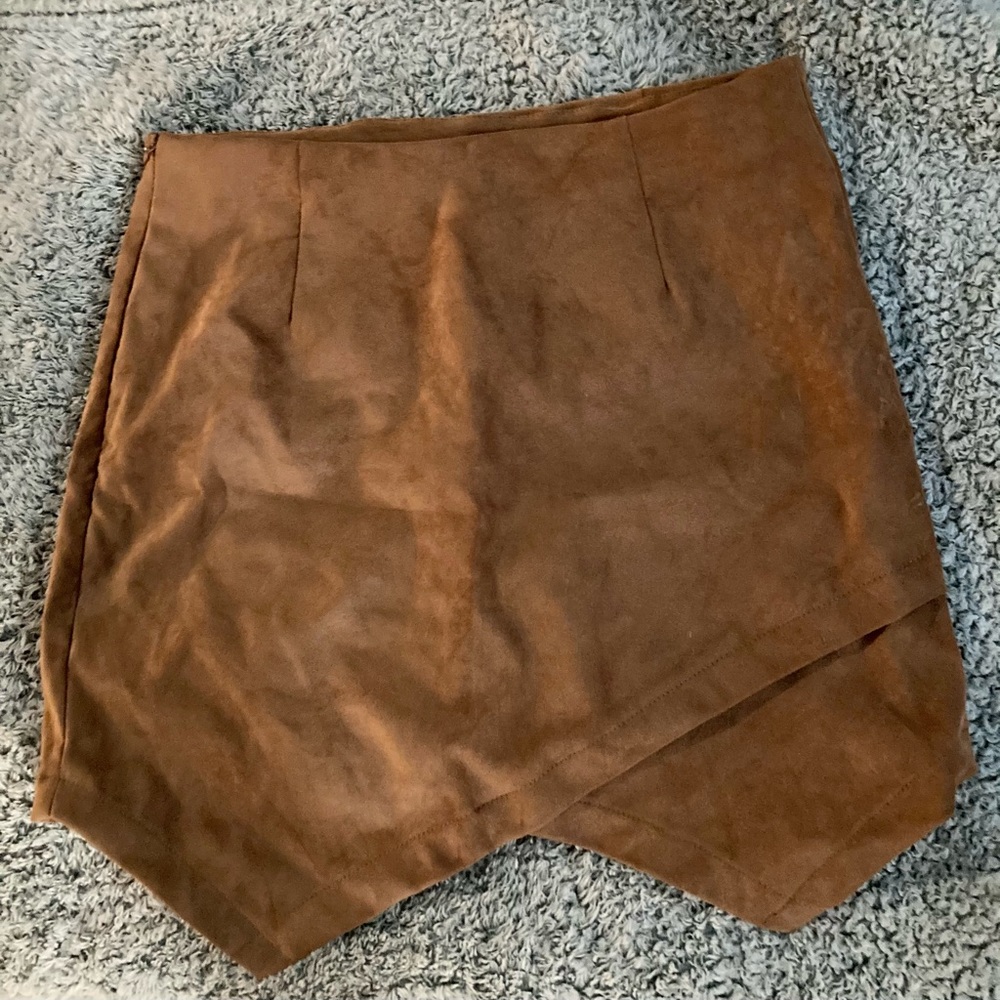 Faux Suede Skirt